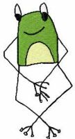 Funny frog free embroidery design 1