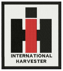 International Harvester logo embroidery design