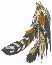 Falcon feathers embroidery design