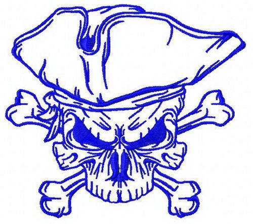 Jolly Roger 3 machine embroidery design