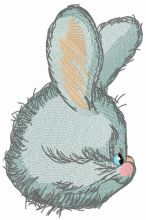 Bunny head embroidery design