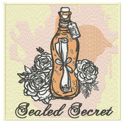 Sealed secret machine embroidery design
