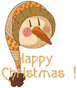 Snowball Happy Christmas embroidery design