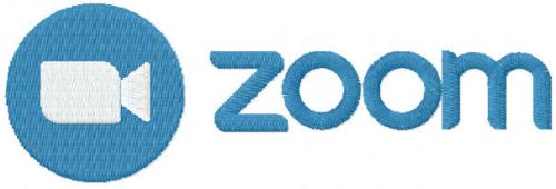 Zoom logo embroidery design