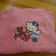 Hello Kitty embroidered on pink bathrobe