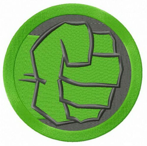 Hulk's fist machine embroidery design 