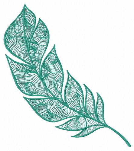 Feather 36 machine embroidery design