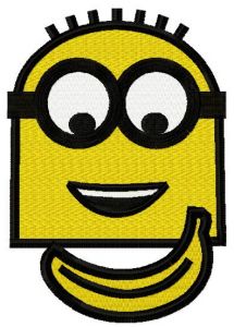 Minion's banana 2 embroidery design