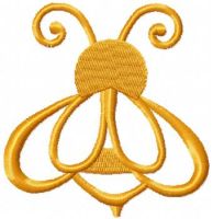 Golden bee free embroidery design