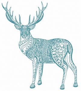 Mosaic deer 6 embroidery design