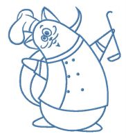 Chef cat 13 embroidery design