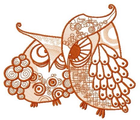 Grouchy owls 3 machine embroidery design