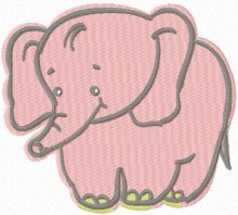 Baby Elephant embroidery design