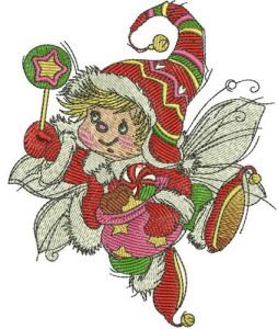 Christmas elf embroidery design