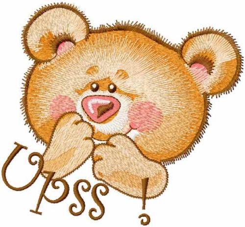 Upss Teddy Bear embroidery design