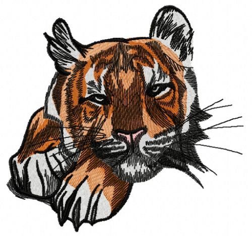 Wild tiger 5 machine embroidery design