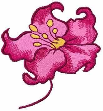 Pink shadow flower free embroidery design