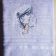 Bathroom towel with girl art sketch embroidery design