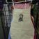 Embroidered apron with Anna sketch design