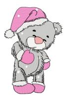 Sleepy bear embroidery design