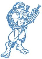 Raphael sketch 2 embroidery design