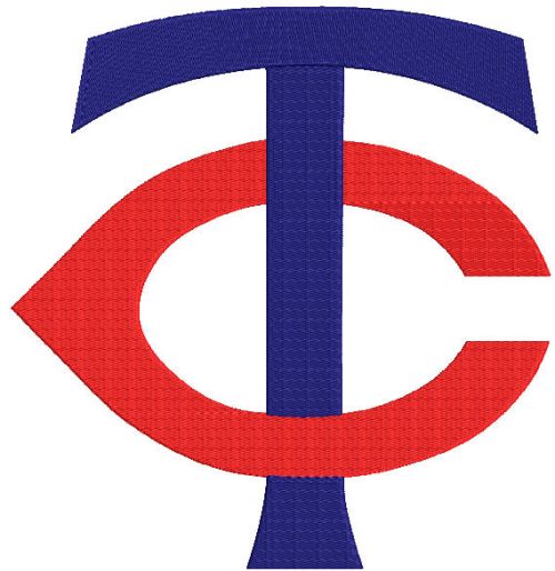 Minnesota Twins primary logo embroidery design