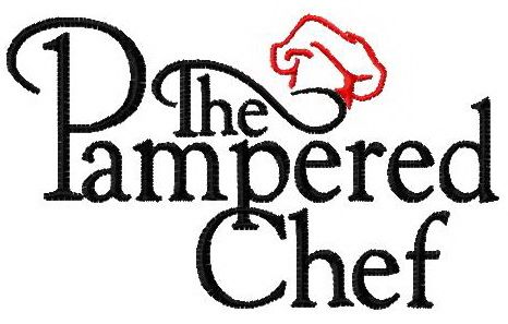 The Pampered Chef logo machine embroidery design