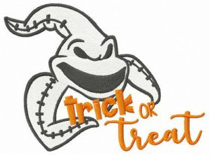 Oogie Boogie trick or treat embroidery design