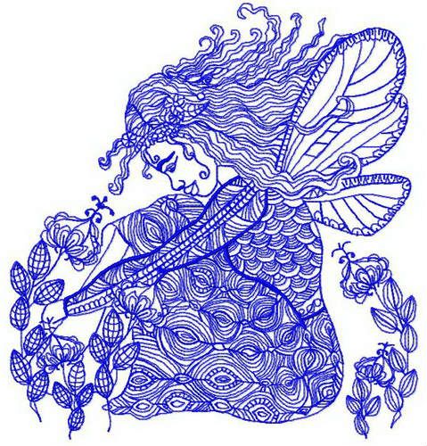 Upset fairy 2 machine embroidery design