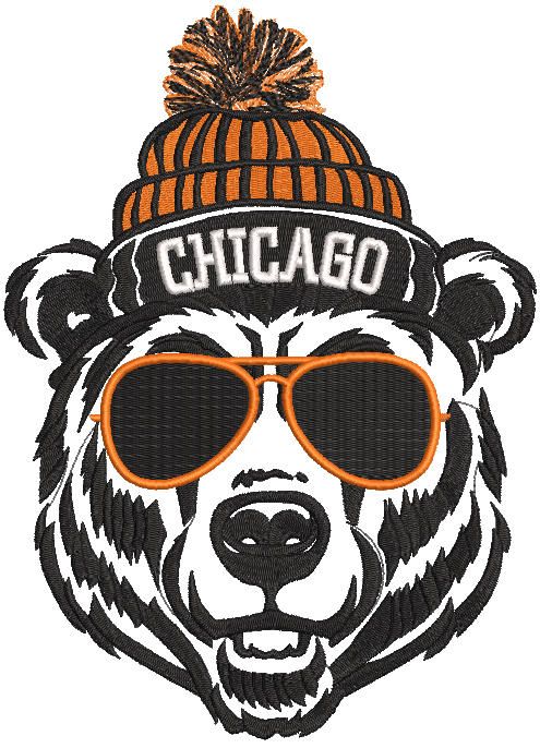 Chicago Bear sunglasses embroidery design