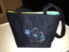 Bag with free flower machine embroidery design