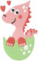 Baby dino embroidery design