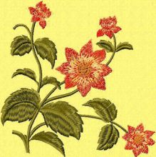 Retro Flowers 3 embroidery design