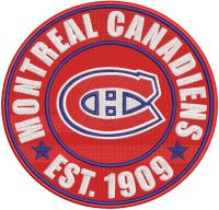Montréal Canadiens round logo embroidery design