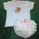 Baby outfit with teddy baby embroidery design
