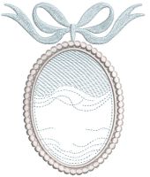 Frame with bow free embroidery design