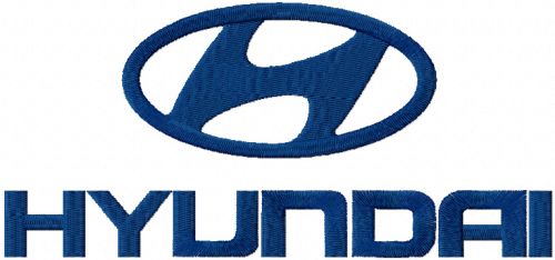 Hyundai logo machine embroidery design