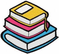 Books embroidery design