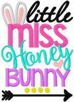 Little miss honey bunny free embroidery design