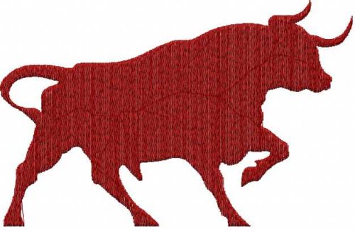 bull free embroidery design