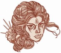 Spanish girl embroidery design