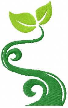 green tree free machine embroidery design