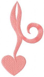 Pink heart 2 embroidery design