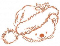 Desenho de bordado grátis de ursinho de pelúcia de Natal