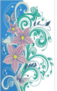 Night magic bouquet embroidery design