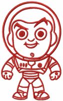 Red chibi Buzz embroidery design