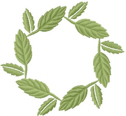 Decoration of leaves free embroidery design