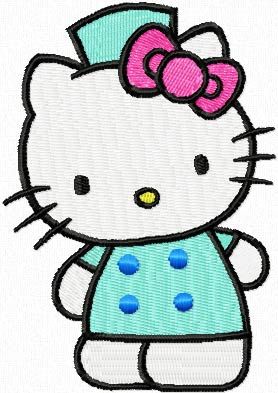 Hello Kitty Welcome! machine embroidery design