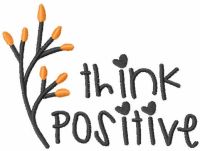 Think positive free embroidery design