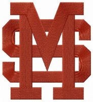 Mississippi State Bulldogs alternative logo embroidery design